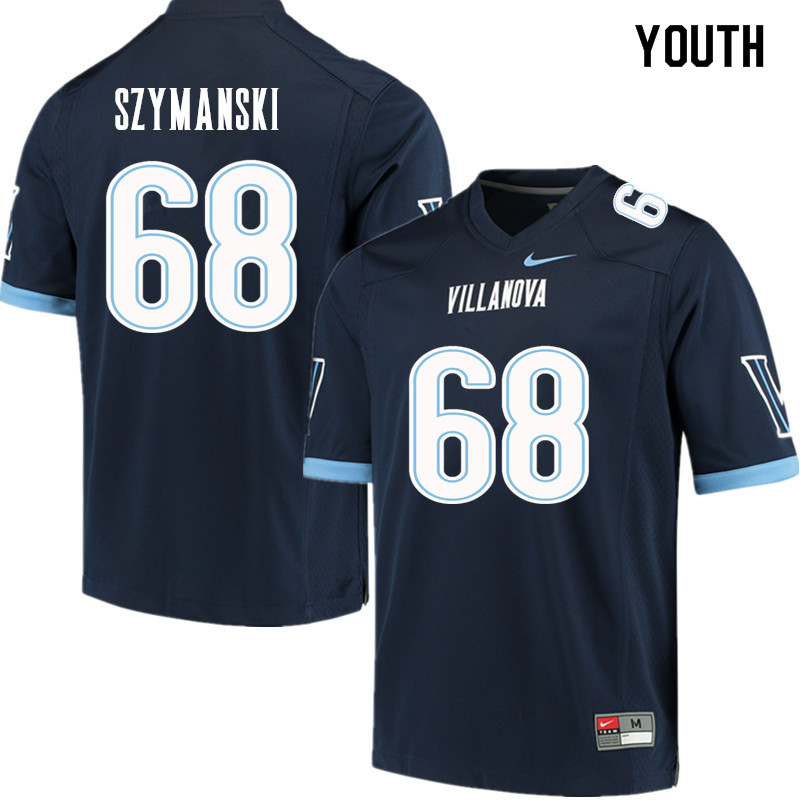 Youth #68 PJ Szymanski Villanova Wildcats College Football Jerseys Sale-Navy - Click Image to Close